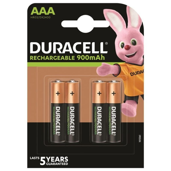 Duracell - Oppladbart batteri HR03 AAA 900 mAh 4 stk