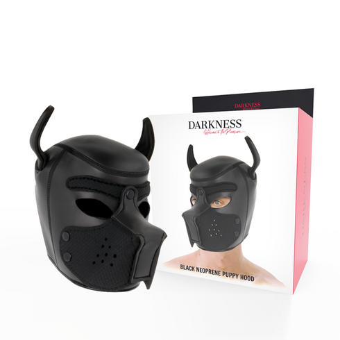 Darkness - Neoprene Dog Mask With RemovabLe Muzzle l