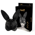 Coquette Chic Desire - Vegan Leather Mask With Bunny Ears