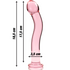 Nebula-serien från Ibiza - MODel 18 Dildo Borosilikatglas Rosa 18,5 cm -o- 3,5 cm