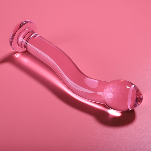 Nebula-serien från Ibiza - MODel 18 Dildo Borosilikatglas Rosa 18,5 cm -o- 3,5 cm