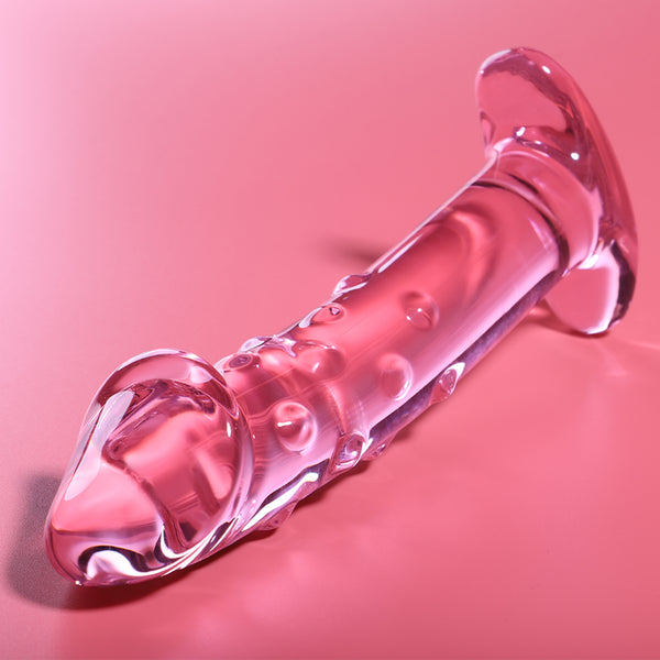 Nebula-serien från Ibiza - MODel 19 Dildo Borosilikatglas Rosa 18,5 cm -o- 4 cm