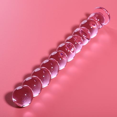 Nebula-serien från Ibiza - MODel 22 Dildo i borosilikatglas rosa 21,5 cm -o- 2,5 cm
