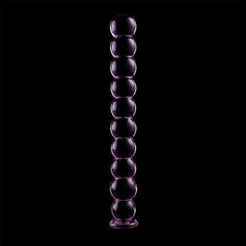 Nebula-serien från Ibiza - MODel 22 Dildo i borosilikatglas rosa 21,5 cm -o- 2,5 cm