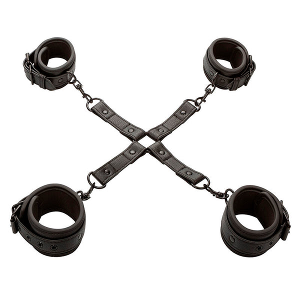 Calexotics - Nocturnal Hog Tie Connector Justerbart Lær Svart