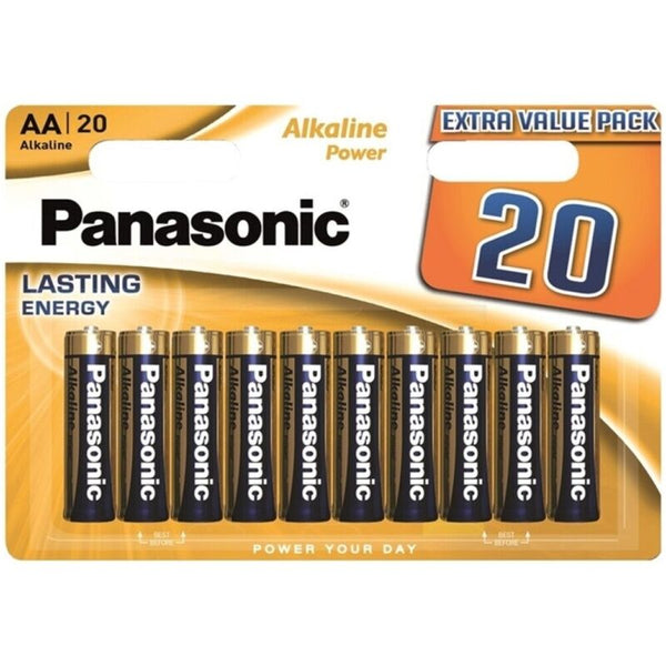 Panasonic - Bronse Alkaline AA-batteri LR6 Blister*20