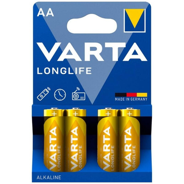 Varta - Longlife Alkaliske Batterier AA LR6 Blister*4
