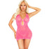 Leg Avenue - 87203 Pink RhinestOne Halter Mini Dress - one Size