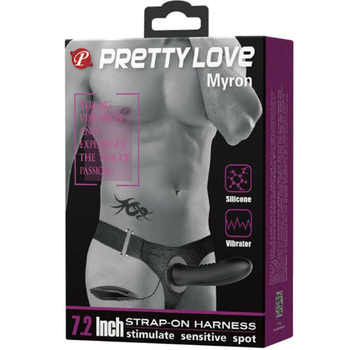 Pretty Love - MyrOn Strap-on med vibrasjon og hul dildo
