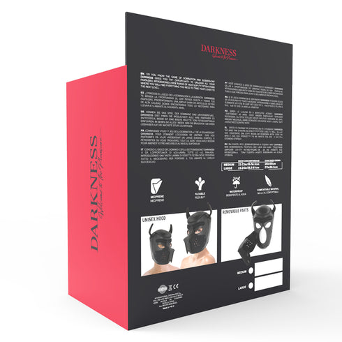 Darkness - Neoprene Dog Mask With RemovabLe Muzzle l