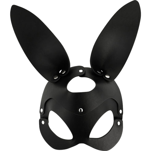 Coquette Chic Desire - Vegan Leather Mask With Bunny Ears