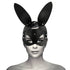 Coquette Chic Desire - Vegan Leather Mask With Bunny Ears